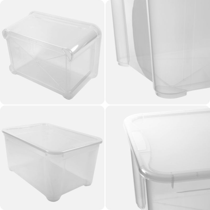 Curver T Box opbevaringsboks med låg 47L, transparent, 1 stk.
