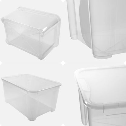 Curver T Box opbevaringsboks med låg 47L, transparent, 1 stk.