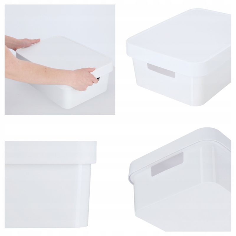 Curver Infinity opbevaringsbokse 4,5+11+17L hvide glatte