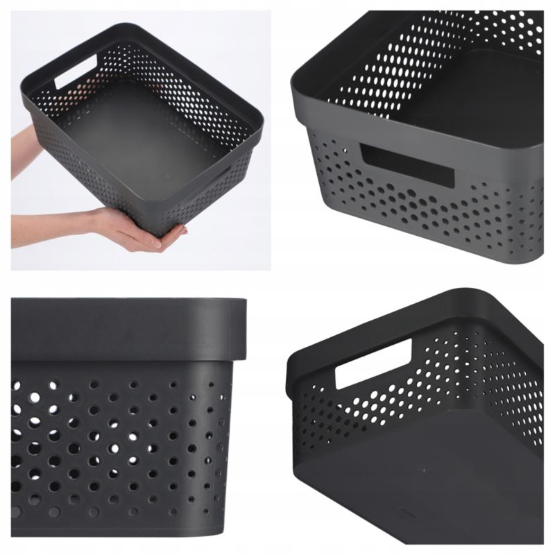 Curver Infinity opbevaringsbokse 4,5 + 11 + 17 L, mørkegrå