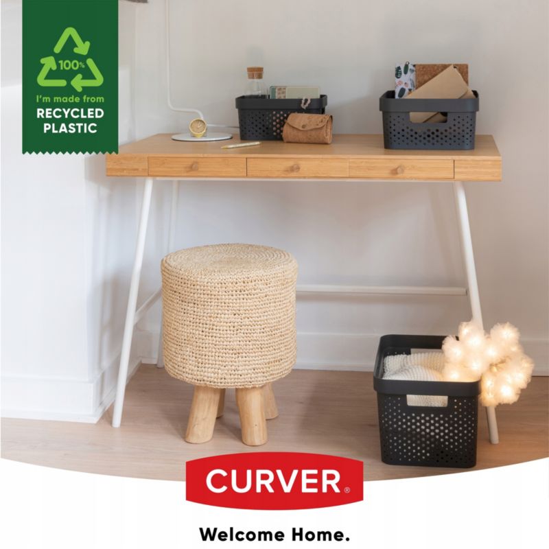 Curver Infinity opbevaringsbokse 4,5 + 11 + 17 L, mørkegrå