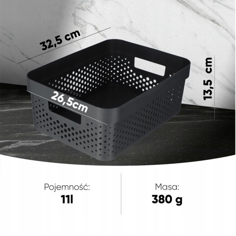 Curver Infinity opbevaringsbokse 4,5 + 11 + 17 L, mørkegrå