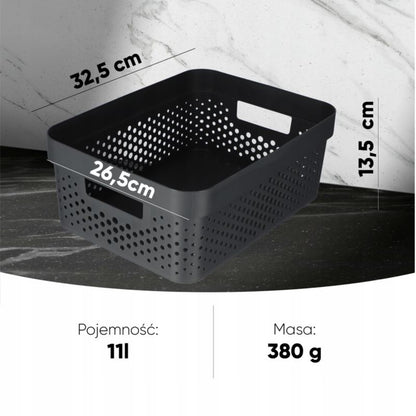 Curver Infinity opbevaringsbokse 4,5 + 11 + 17 L, mørkegrå