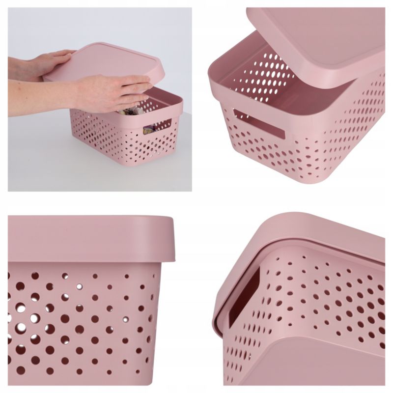 Curver Infinity opbevaringsbokse 4,5 + 11 + 17L, lyserød