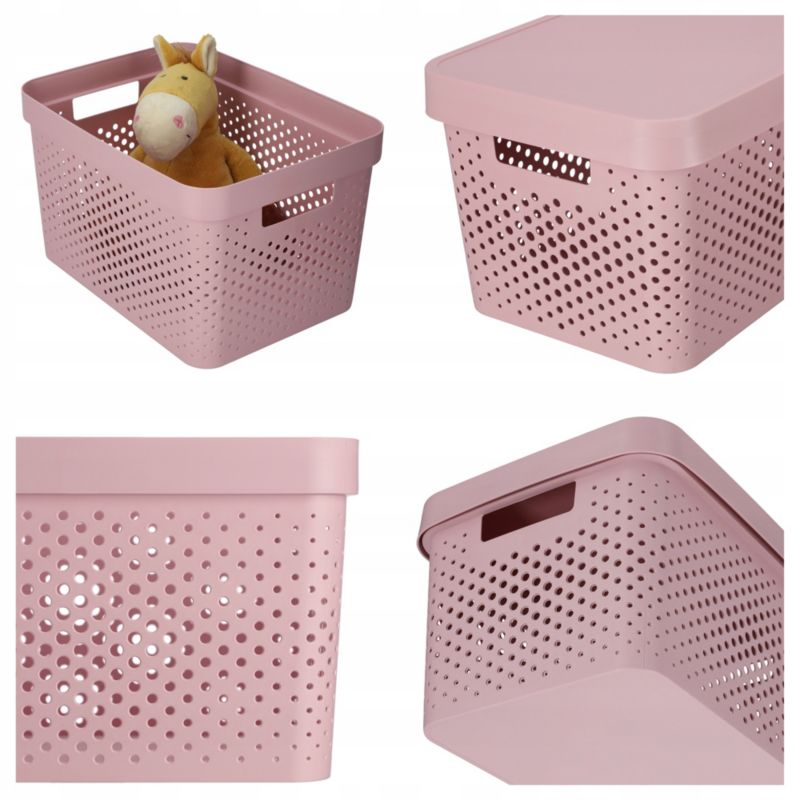 Curver Infinity opbevaringsbokse 4,5 + 11 + 17L, lyserød