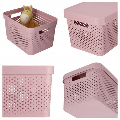 Curver Infinity opbevaringsbokse 4,5 + 11 + 17L, lyserød