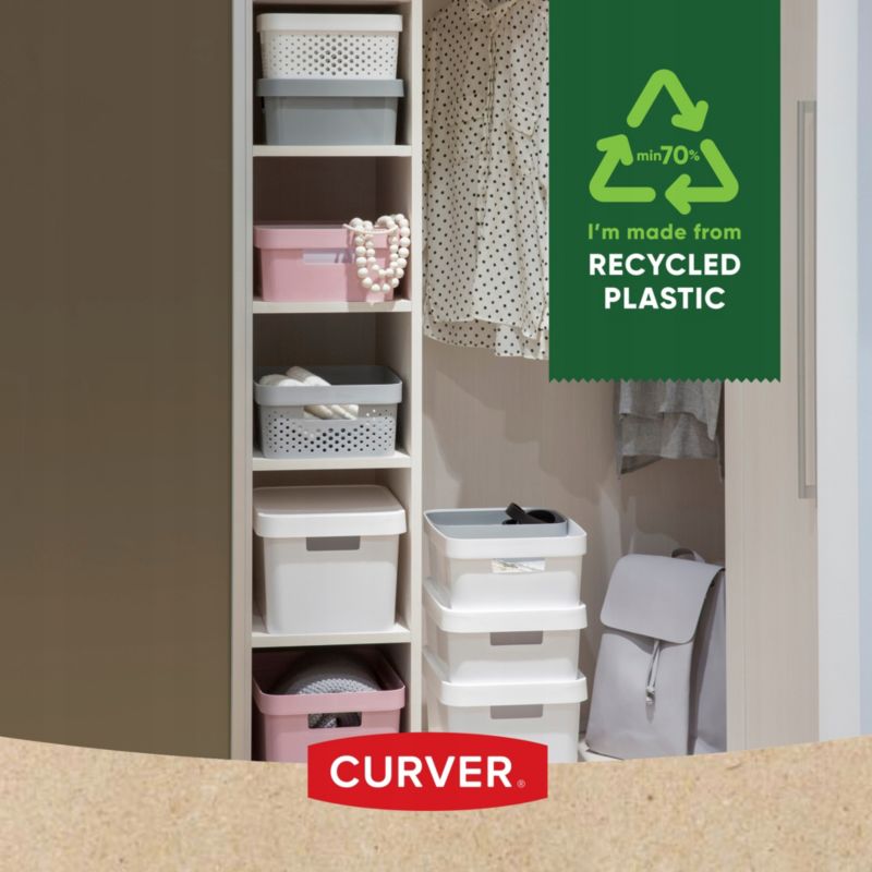 Curver Infinity opbevaringsbokse 4,5 + 11 + 17L, lyserød