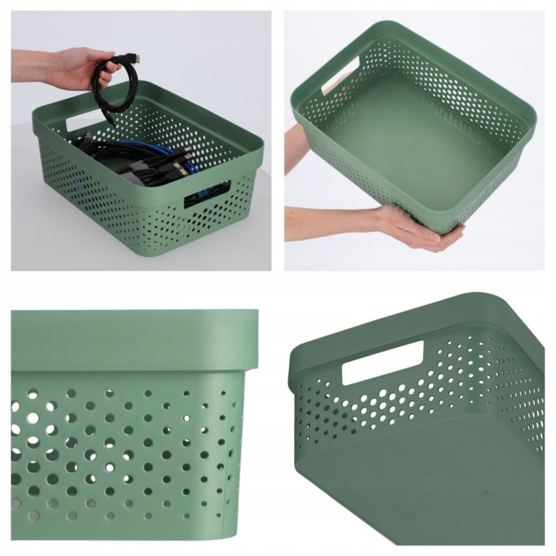 Curver Infinity opbevaringsbokse 4,5 + 11 + 17L, grønne