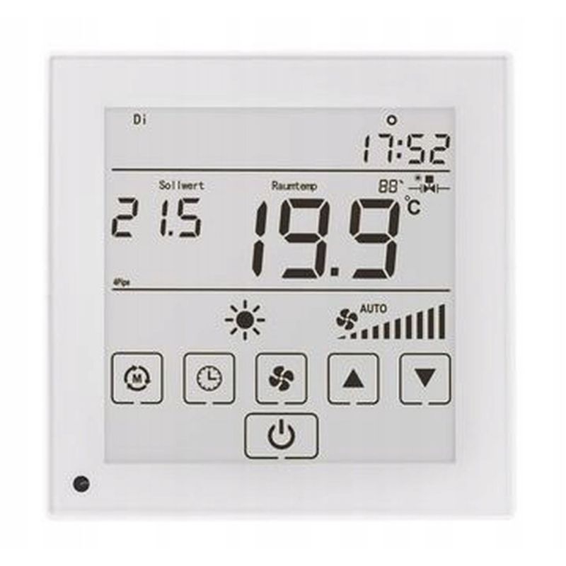 Rumtermostat LCF02 Touch 5DO Modbus Hvid
