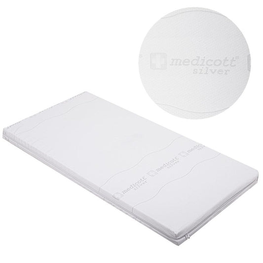 Kam-Pol madrasbetræk med sølvioner med lynlås 180x200x25 cm, 1 stk.