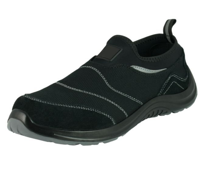 Sorte arbejdssko slip-on, størrelse 40