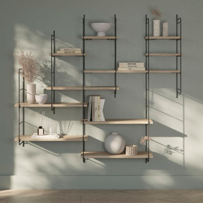 GoodHome Rigga hylde i egetræ 1,8 x 19 x 30 cm