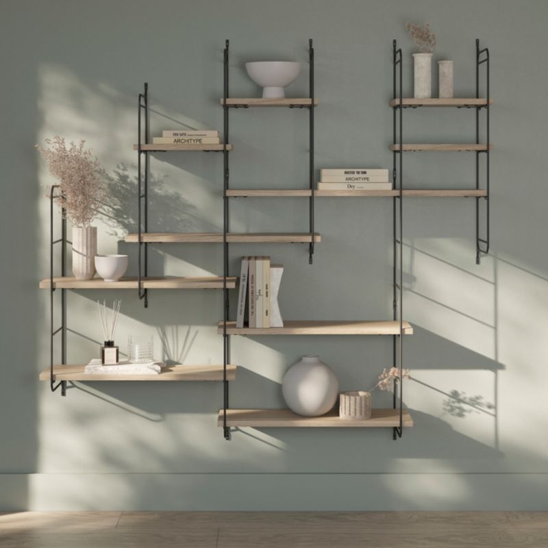 GoodHome Rigga hylde i egetræ 1,8 x 19 x 30 cm