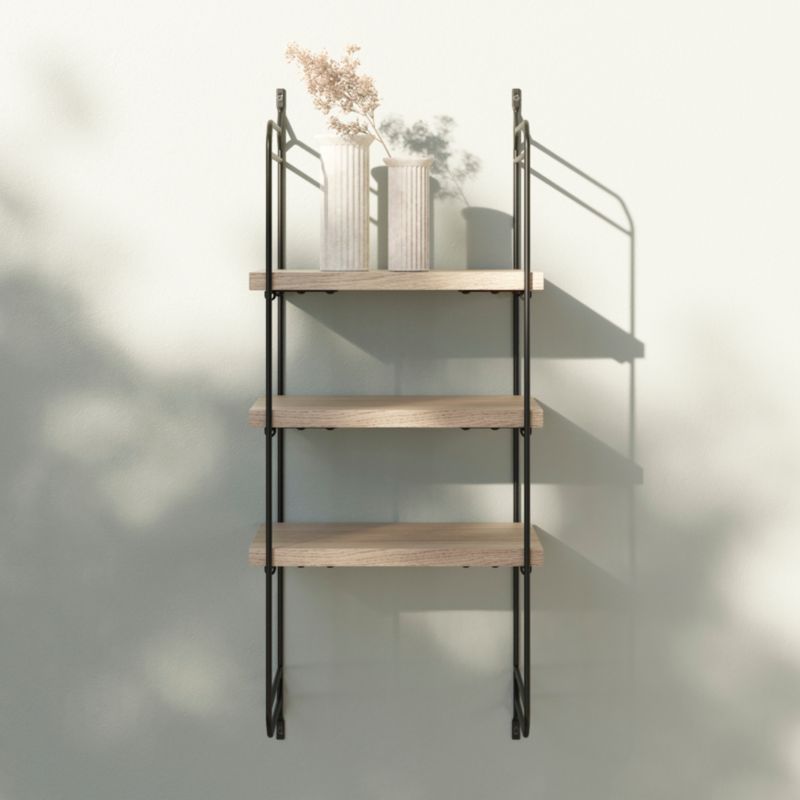 GoodHome Rigga hylde i egetræ 1,8 x 19 x 30 cm