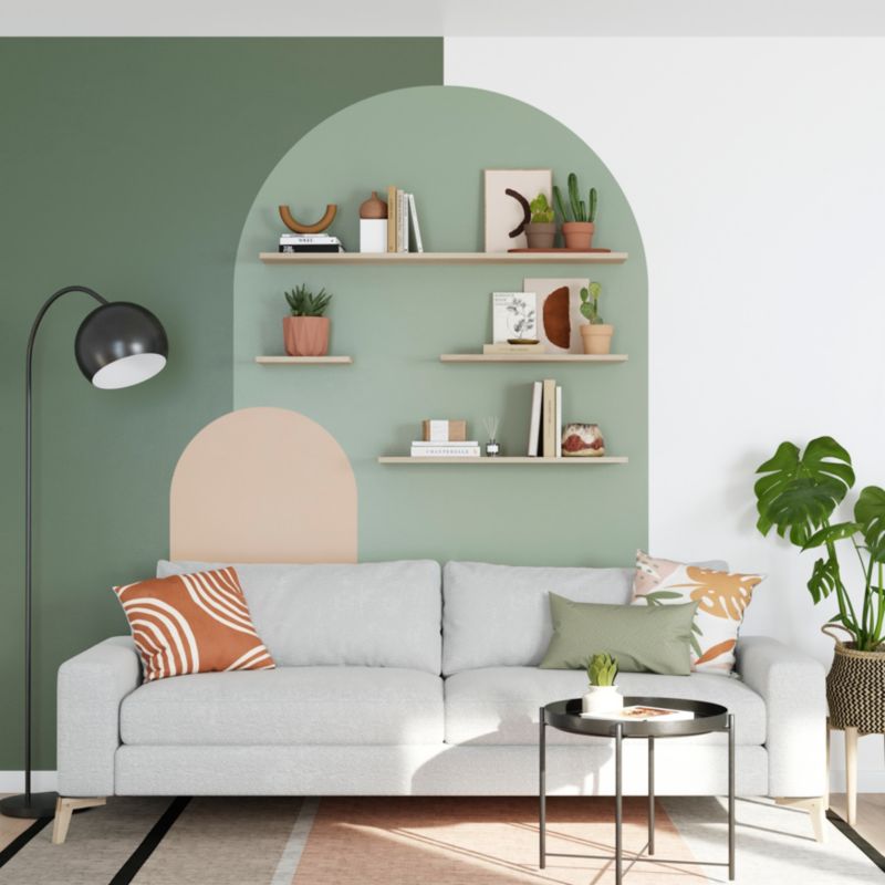 GoodHome Rigga hylde 1,8 x 19 x 60 cm i egetræ