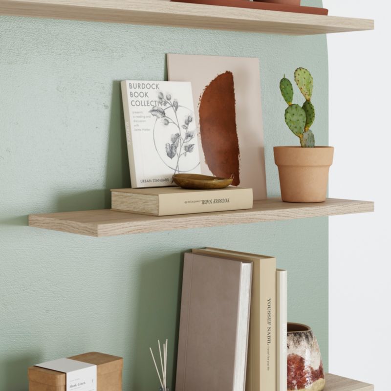 GoodHome Rigga hylde 1,8 x 19 x 60 cm i egetræ