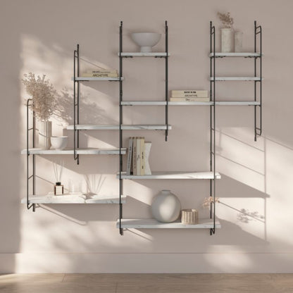 GoodHome Rigga marmor hylde 1,8 x 19 x 60 cm