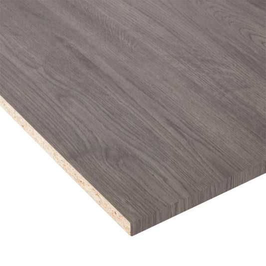 Hylde 250 x 30 x 1,8 cm grå eg