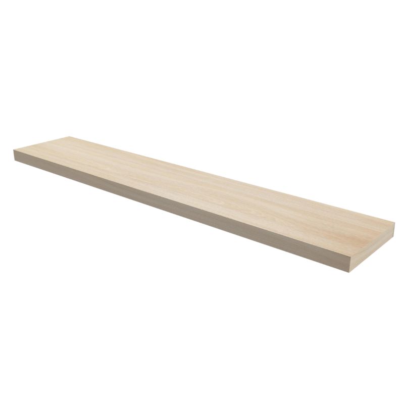 GoodHome Cusko hvidolieret egetræ hylde 3,8 x 23,5 x 118 cm
