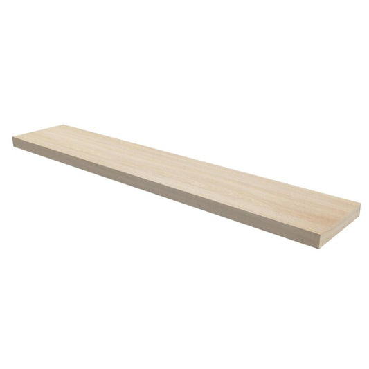 GoodHome Cusko hvidolieret egetræ hylde 3,8 x 23,5 x 118 cm
