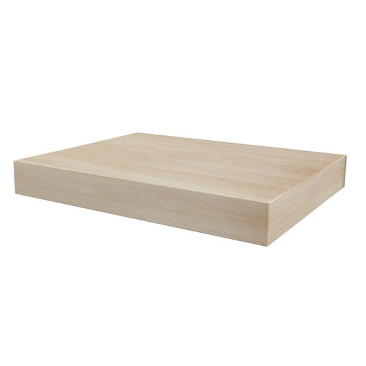 GoodHome Cusko hvidolieret egetræ hylde 3,8 x 23,5 x 30 cm