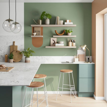 GoodHome Cusko hvidolieret egetræ hylde 3,8 x 23,5 x 30 cm