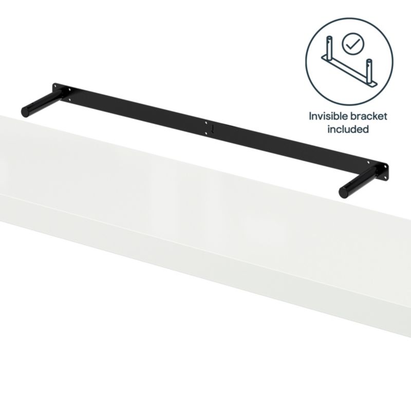 Cusko hylde 30 x 235 x 1180 mm i hvid højglans