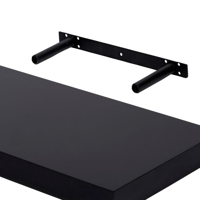 Dekorativ hylde Form Cusko 38 x 235 x 1180 mm mat-sort