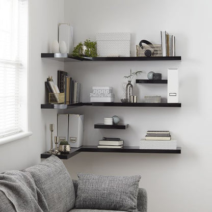 Dekorativ hylde Form Cusko 38 x 235 x 300 mm mat-sort