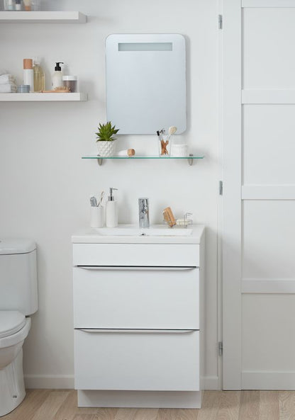 Dekorativ hylde Form Cusko 38 x 235 x 600 mm hvid