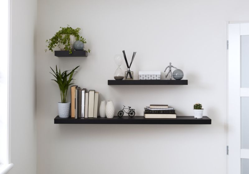 Dekorativ hylde Form Cusko 38 x 235 x 600 mm mat-sort