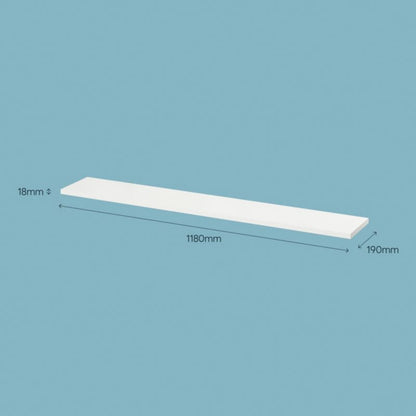 Dekorativ hylde Form Rigga 18 x 190 x 1180 mm hvid