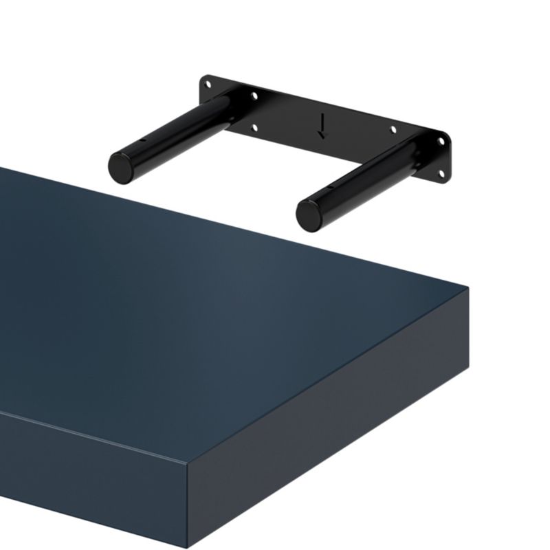GoodHome Cusko dekorativ hylde 38 x 235 x 300 mm i marineblå