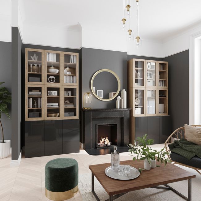 Hylde til korpus 33,9 x 33,2 cm GoodHome Atomia egetræ 2 stk.