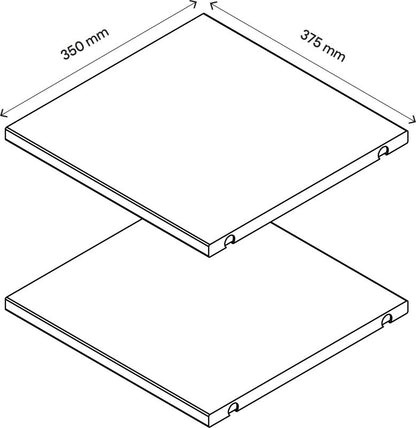 GoodHome Atomia hylle til korpus 35 x 37,5 cm hvid, 2 stk.