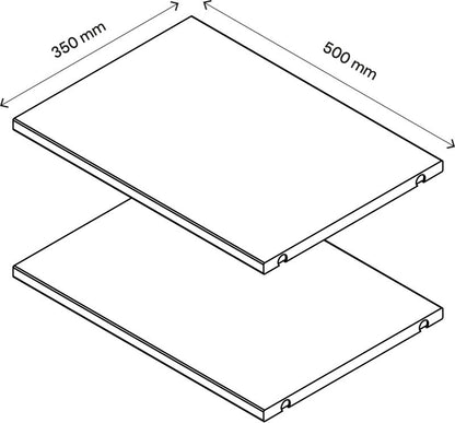 Hylde til korpus 35 x 50 cm GoodHome Atomia hvid 2 stk.
