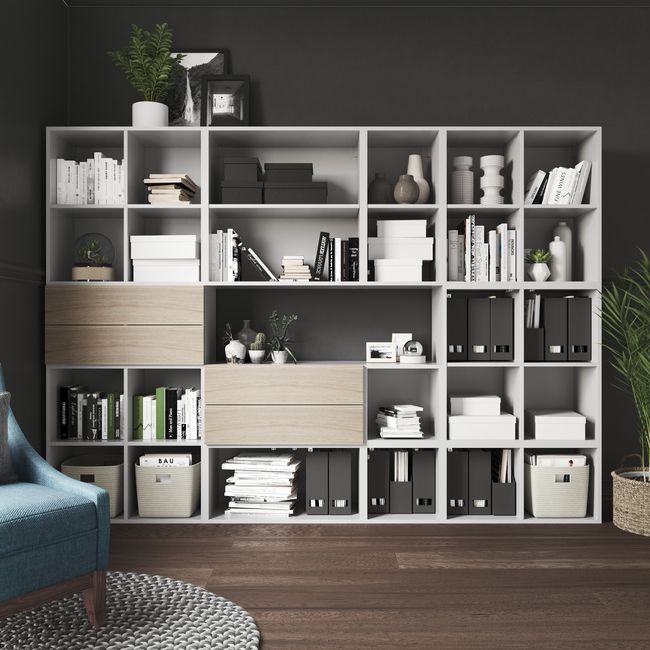 GoodHome Atomia hylle til korpus 35 x 75 cm hvid, 2 stk.