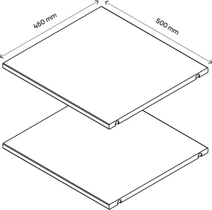 GoodHome Atomia hylle til korpus 45 x 50 cm hvid, 2 stk.