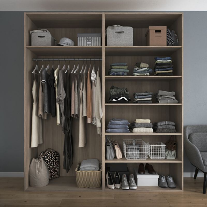 GoodHome Atomia hylde til korpus 58 x 100 cm i egetræ, 2 stk.