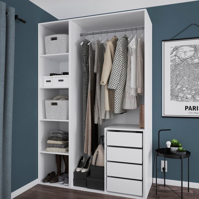 Hylde til korpus 58 x 50 cm GoodHome Atomia hvid 2 stk.