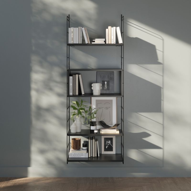 GoodHome Rigga hylde 29 x 60 cm mat-sort