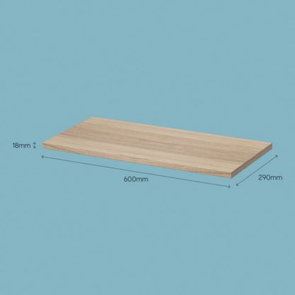 GoodHome Rigga hylde 29 x 60 cm i egetræ