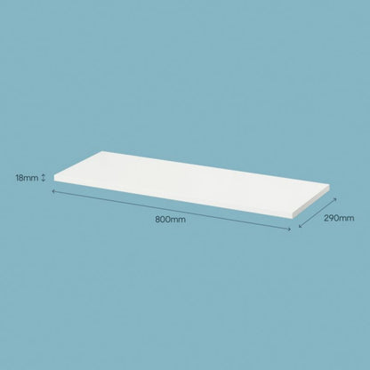 GoodHome Rigga hylde 29 x 80 cm hvid
