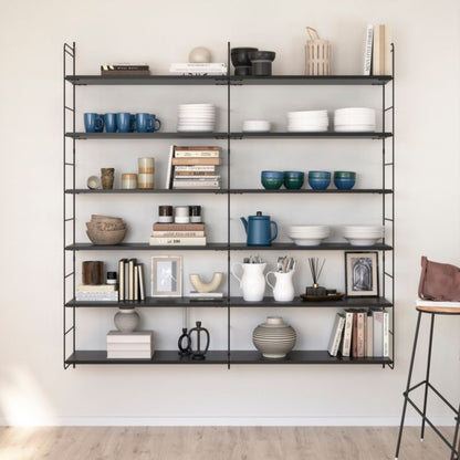 GoodHome Rigga hylde 29 x 80 cm mat-sort