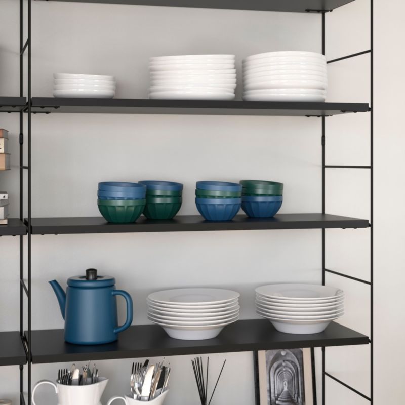 GoodHome Rigga hylde 29 x 80 cm mat-sort