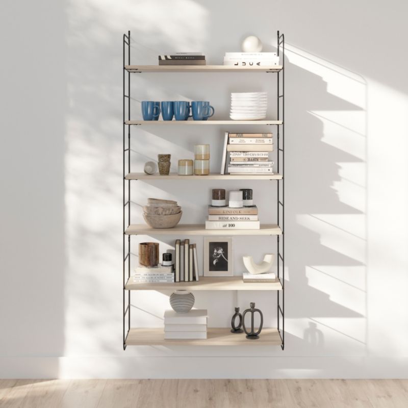 GoodHome Rigga hylde 29 x 80 cm i egetræ