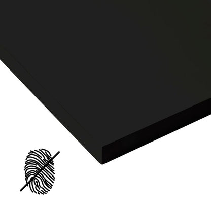 Møbelhylde 120 x 20 x 1,8 cm mat sort