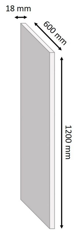 Møbelshelf 120 x 60 x 1,8 cm i Grandson-eg