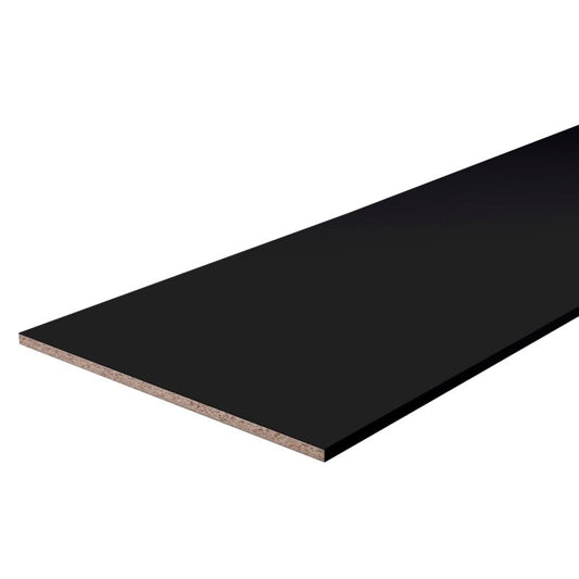 Møbelhylde 250 x 20 x 1,8 cm mat‑sort