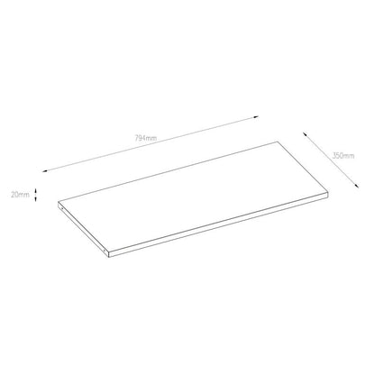 Modulær metalhylde til Rand-skab